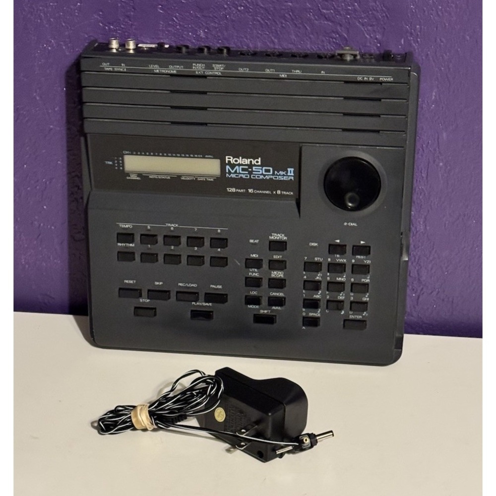 Roland MC-50mkII Micro Composer MIDI Sequencer Very Good Tested w/ Power Supply